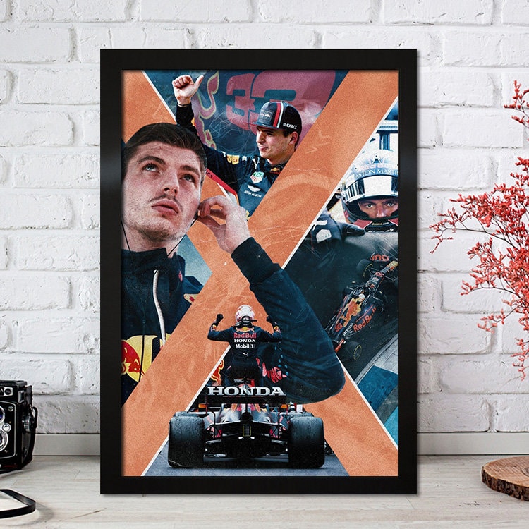 Poster Formel 1 Max Verstappen Rennfahrer Helm Rennwagen Red Bull I Deko Print ohne Rahmen-3