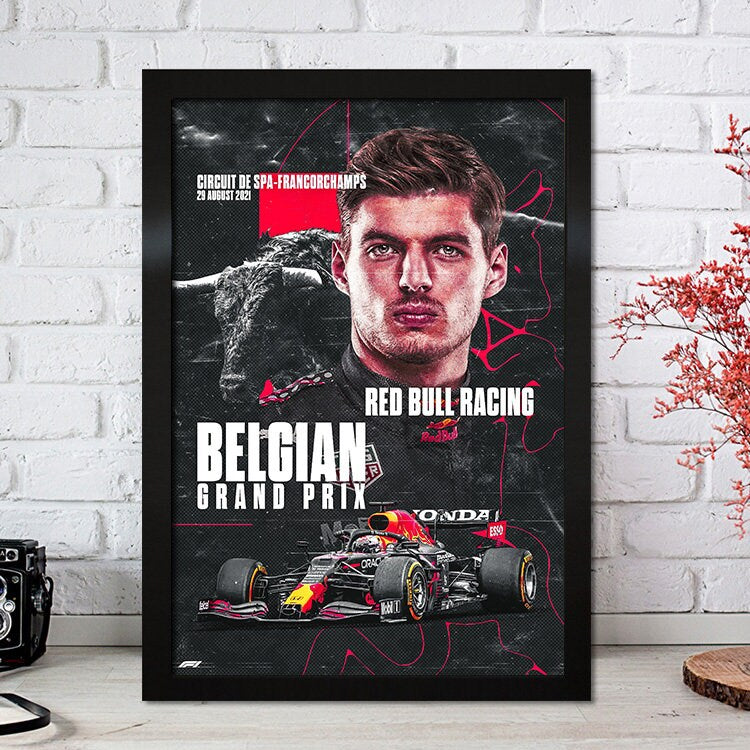 Poster Formel 1 Max Verstappen Rennfahrer Helm Rennwagen Red Bull I Deko Print ohne Rahmen-6