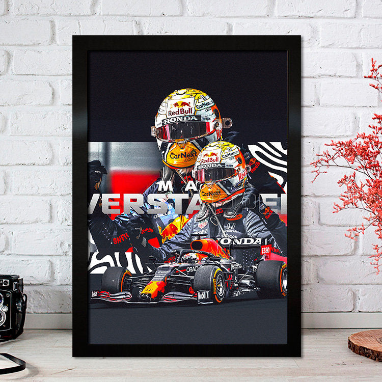 Poster Formel 1 Max Verstappen Rennfahrer Helm Rennwagen Red Bull I Deko Print ohne Rahmen-2