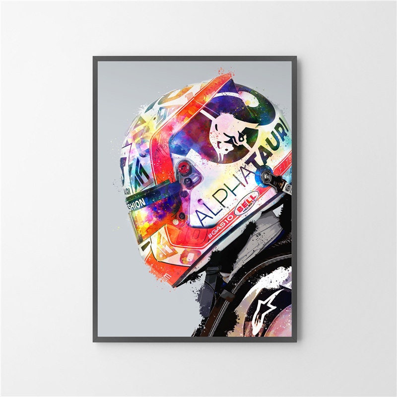 Poster Formel 1 Rennfahrer Helm I Deko Print ohne Rahmen-7