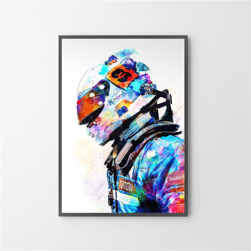 Poster Formel 1 Rennfahrer Helm I Deko Print ohne Rahmen-3