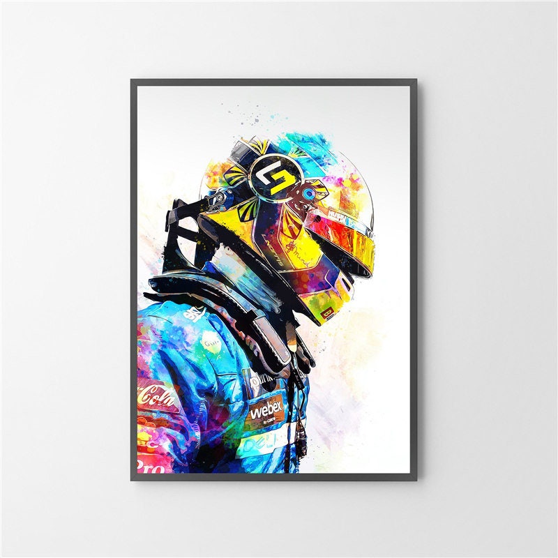 Poster Formel 1 Rennfahrer Helm I Deko Print ohne Rahmen-2