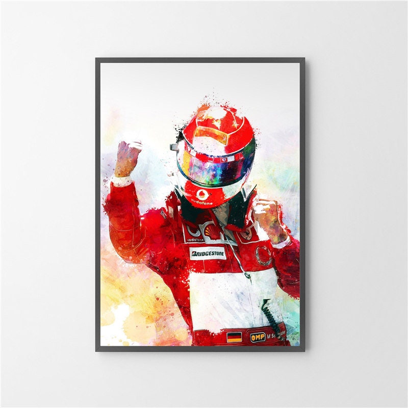 Poster Formel 1 Rennfahrer Helm I Deko Print ohne Rahmen-5