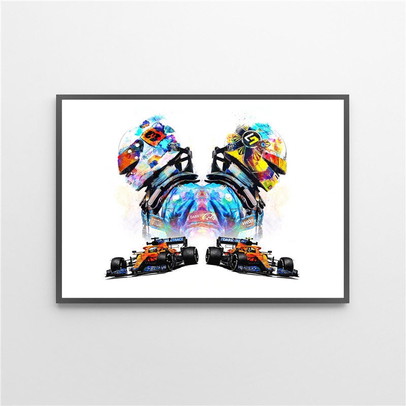 Poster Formel 1 Rennfahrer Helm I Deko Print ohne Rahmen-2