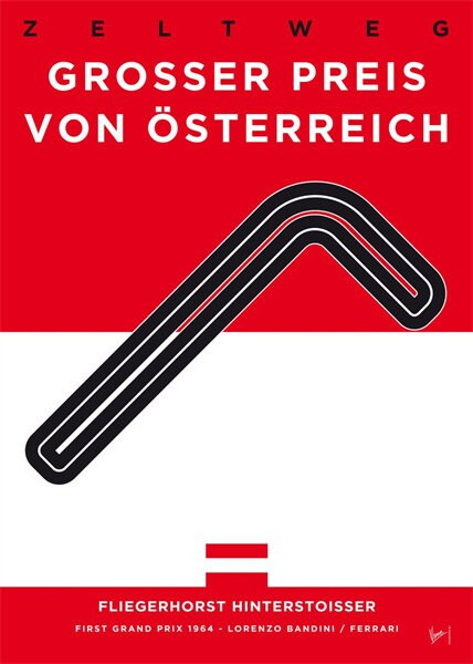 Poster Formel 1 Rennstrecke Länder Flaggen I Deko Print ohne Rahmen-4