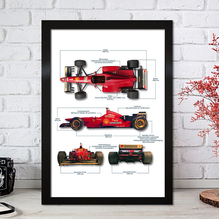 Poster Formel 1 Rennfahrer Legenden Rennwagen I Deko Print ohne Rahmen-6