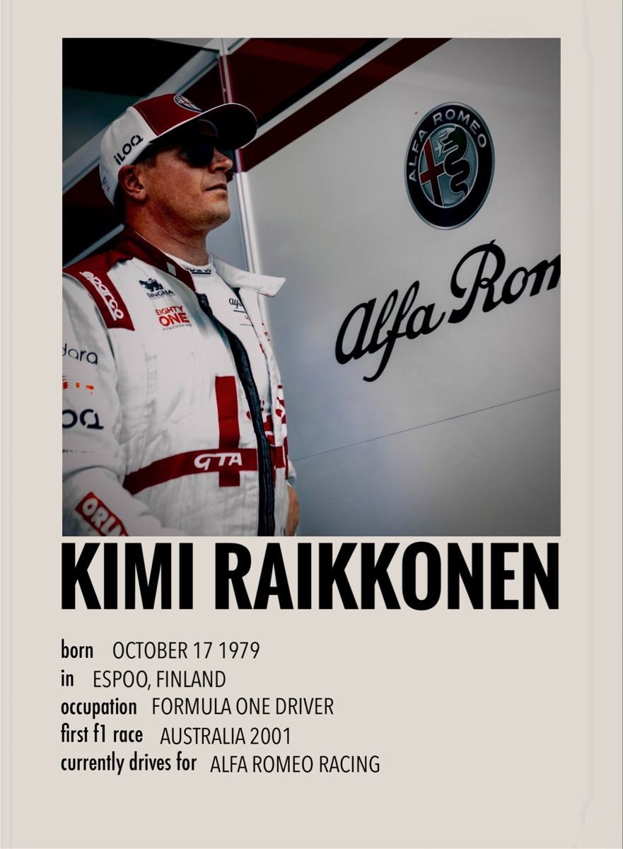 Poster Formel 1 Rennfahrer Sammelkarten I Deko Print ohne Rahmen-5