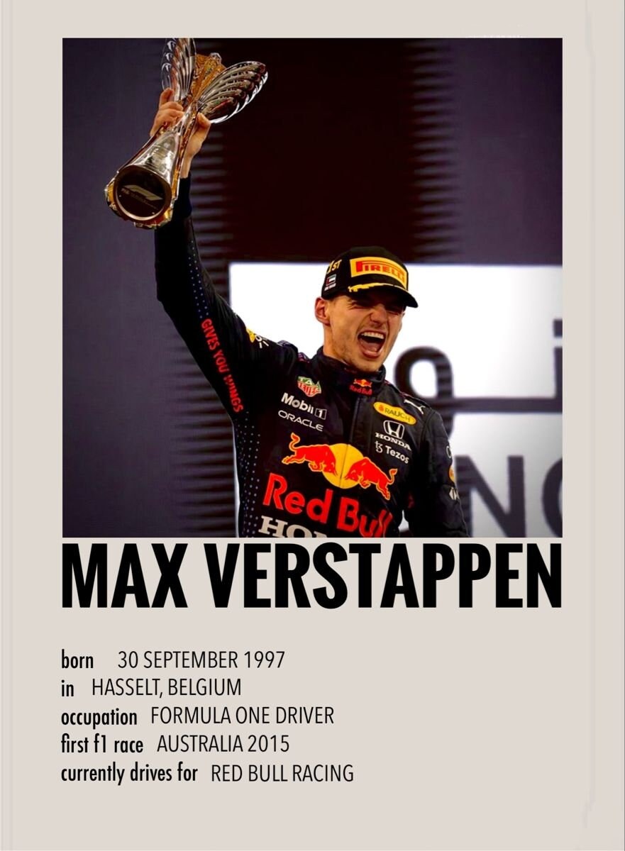 Poster Formel 1 Rennfahrer Sammelkarten I Deko Print ohne Rahmen-2