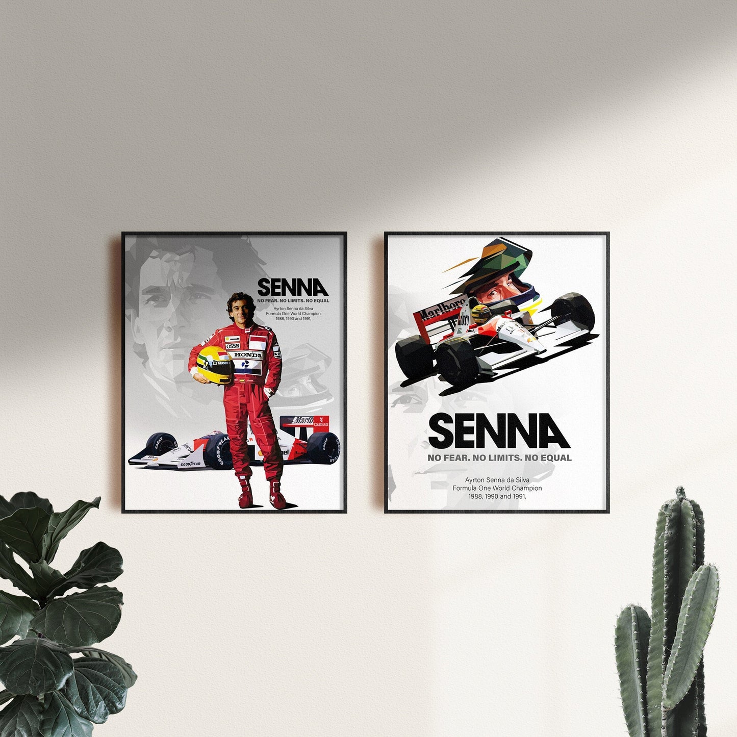 Poster Formel 1 Rennfahrer Rennwagen Ayrton Senna da Silva Legende I Deko Print ohne Rahmen-0