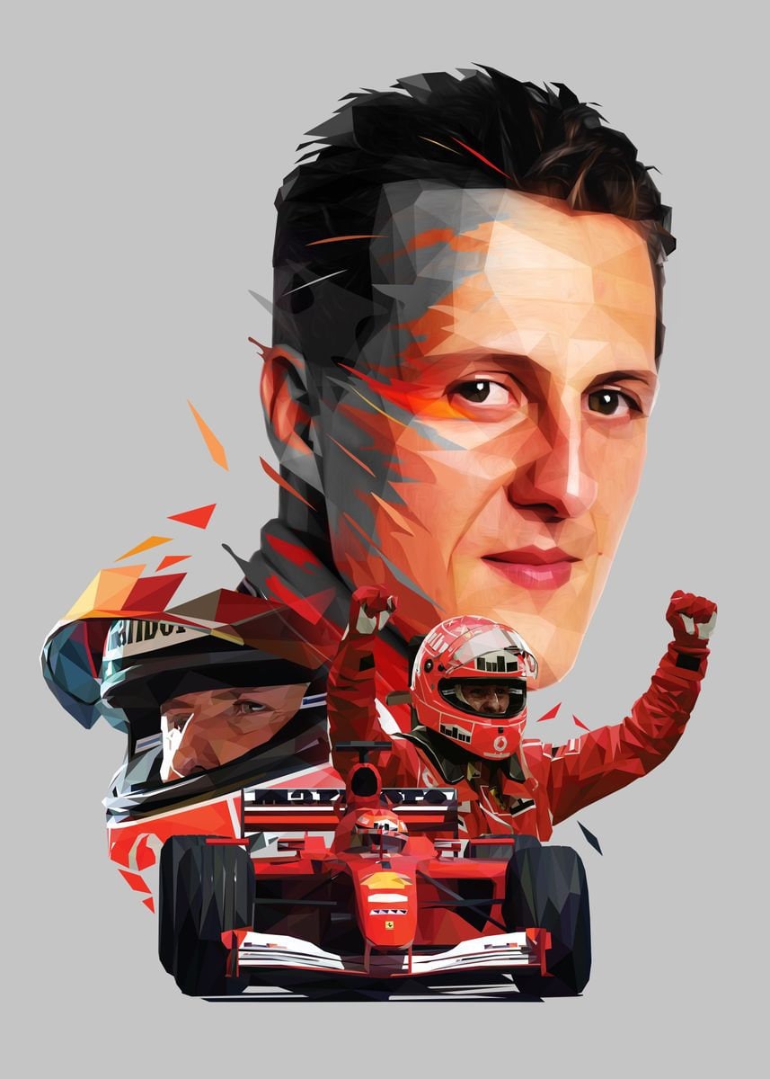 Poster Formel 1 Rennfahrer Rennwagen Michael Schumacher Legende Champion I Deko Print ohne Rahmen-2