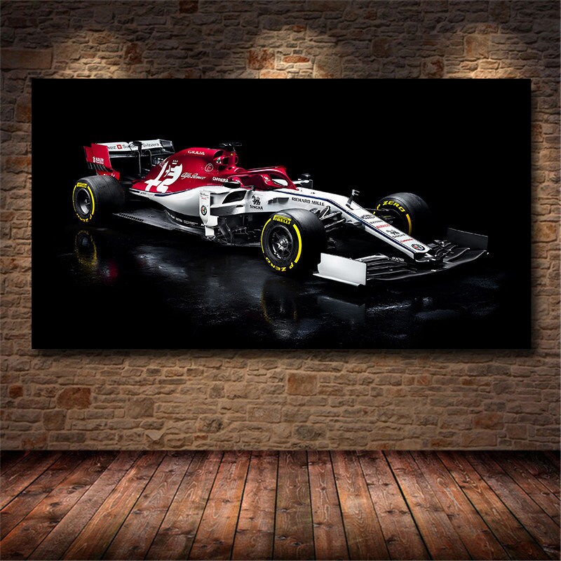 Poster Formel 1 Rennwagen Grand Prix Alfa Romeo Racing Sauber F1 I  Deko Print ohne Rahmen-0