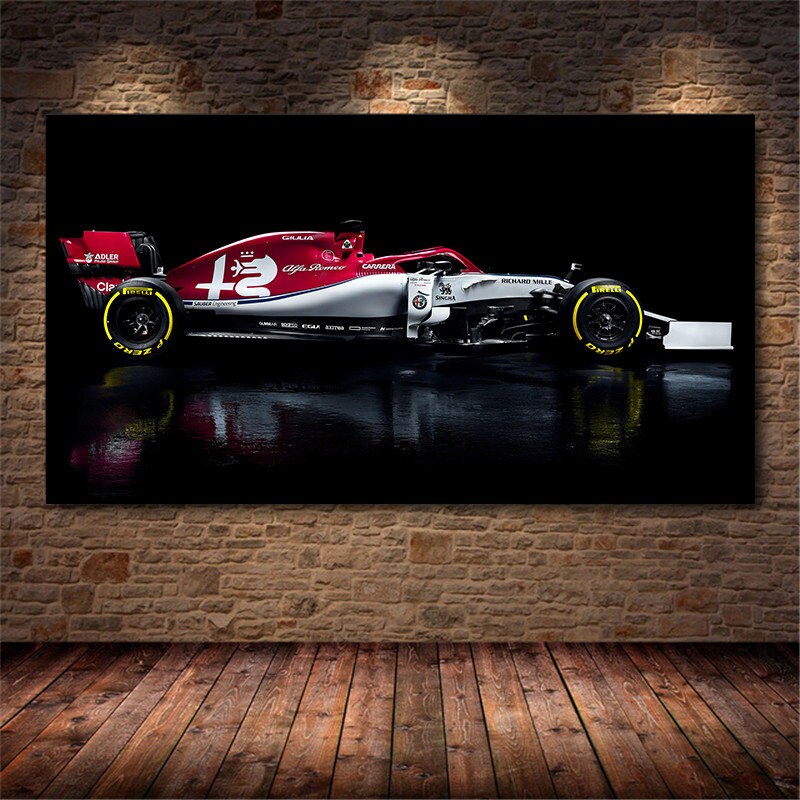 Poster Formel 1 Rennwagen Grand Prix Alfa Romeo Racing Sauber F1 I  Deko Print ohne Rahmen-4