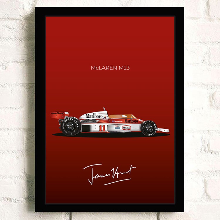 Poster Formel 1 Rennwagen Grand Prix Rennfahrer Signature   I  Deko Print ohne Rahmen-1