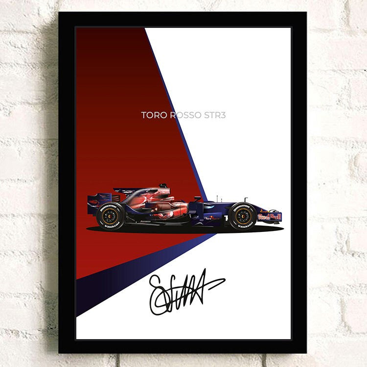 Poster Formel 1 Rennwagen Grand Prix Rennfahrer Signature   I  Deko Print ohne Rahmen-6