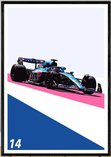 Poster Formel 1 Rennwagen Grand Prix Rennfahrer I  Deko Print ohne Rahmen-8