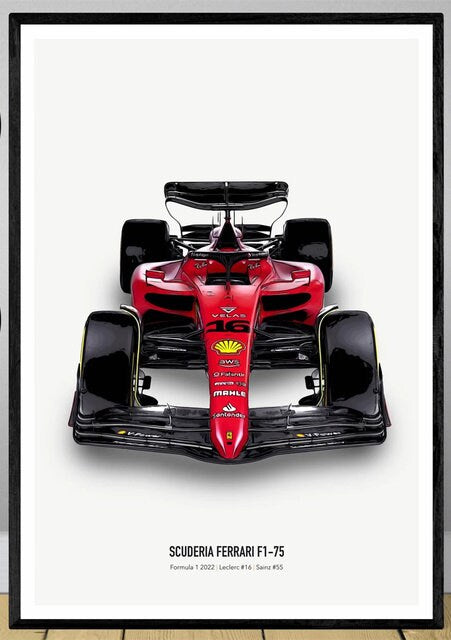 Poster Formel 1 Rennwagen Grand Prix Rennfahrer Namen Wagen Nummer I  Deko Print ohne Rahmen-5