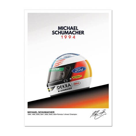 Poster Formel 1 Helme Rennfahrer Gewinner  I Deko Print ohne Rahmen-5