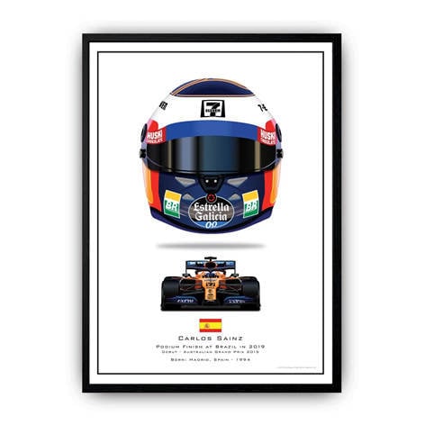 Poster Formel 1 Helme Rennfahrer Gewinner  I Deko Print ohne Rahmen-1