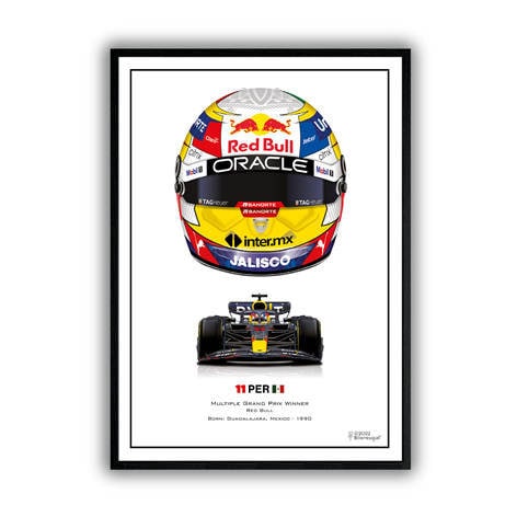 Poster Formel 1 Helme Rennfahrer Gewinner  I Deko Print ohne Rahmen-3