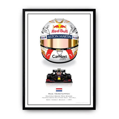 Poster Formel 1 Helme Rennfahrer Gewinner  I Deko Print ohne Rahmen-0