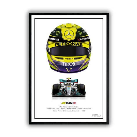 Poster Formel 1 Helme Rennfahrer Gewinner  I Deko Print ohne Rahmen-6