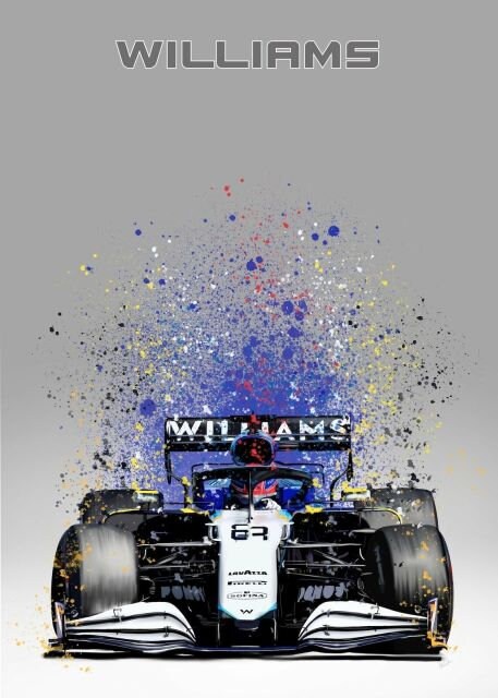 Poster Formel 1  Rennwagen Aquarell I Deko Print ohne Rahmen-4