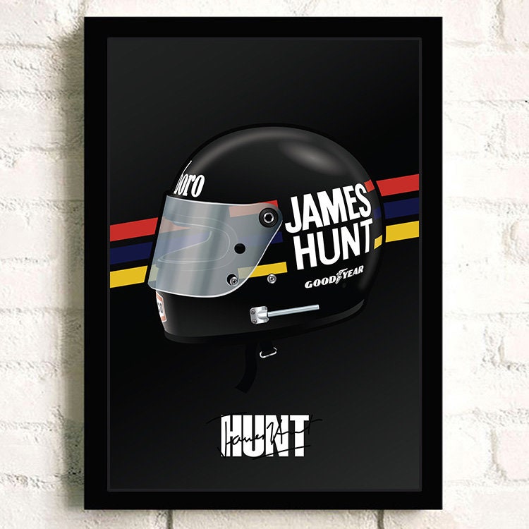 Poster Formel 1 Helm Rennfahrer Name Unterschrift I Deko Print ohne Rahmen-4