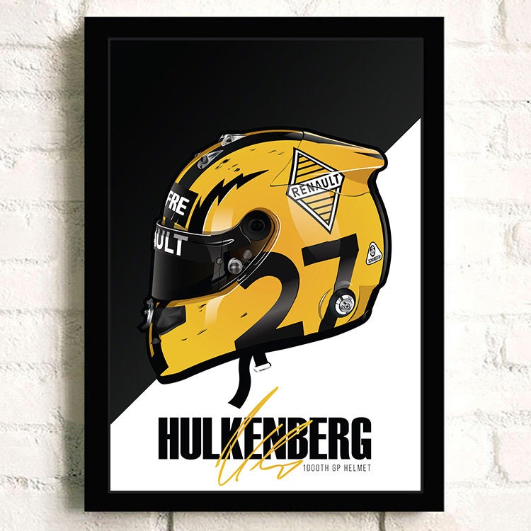 Poster Formel 1 Helm Rennfahrer Name Unterschrift I Deko Print ohne Rahmen-5