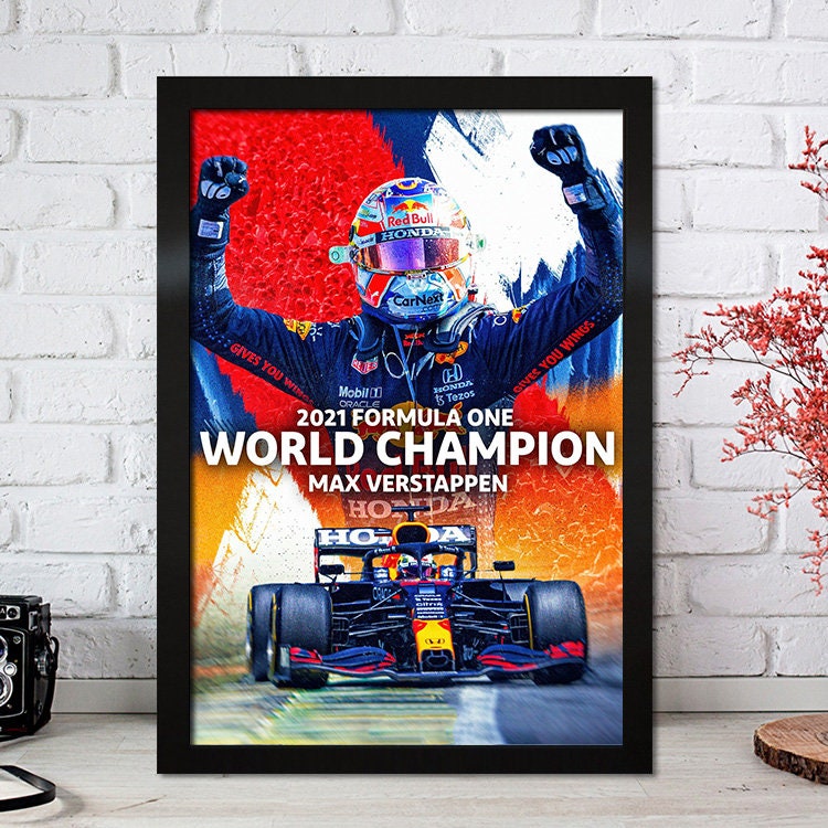 Poster Formel 1 Max Verstappen Rennfahrer Helm Rennwagen Red Bull I Deko Print ohne Rahmen-6