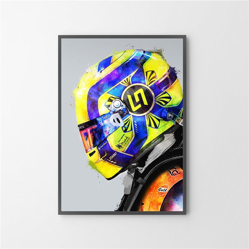 Poster Formel 1 Rennfahrer Helm I Deko Print ohne Rahmen-6