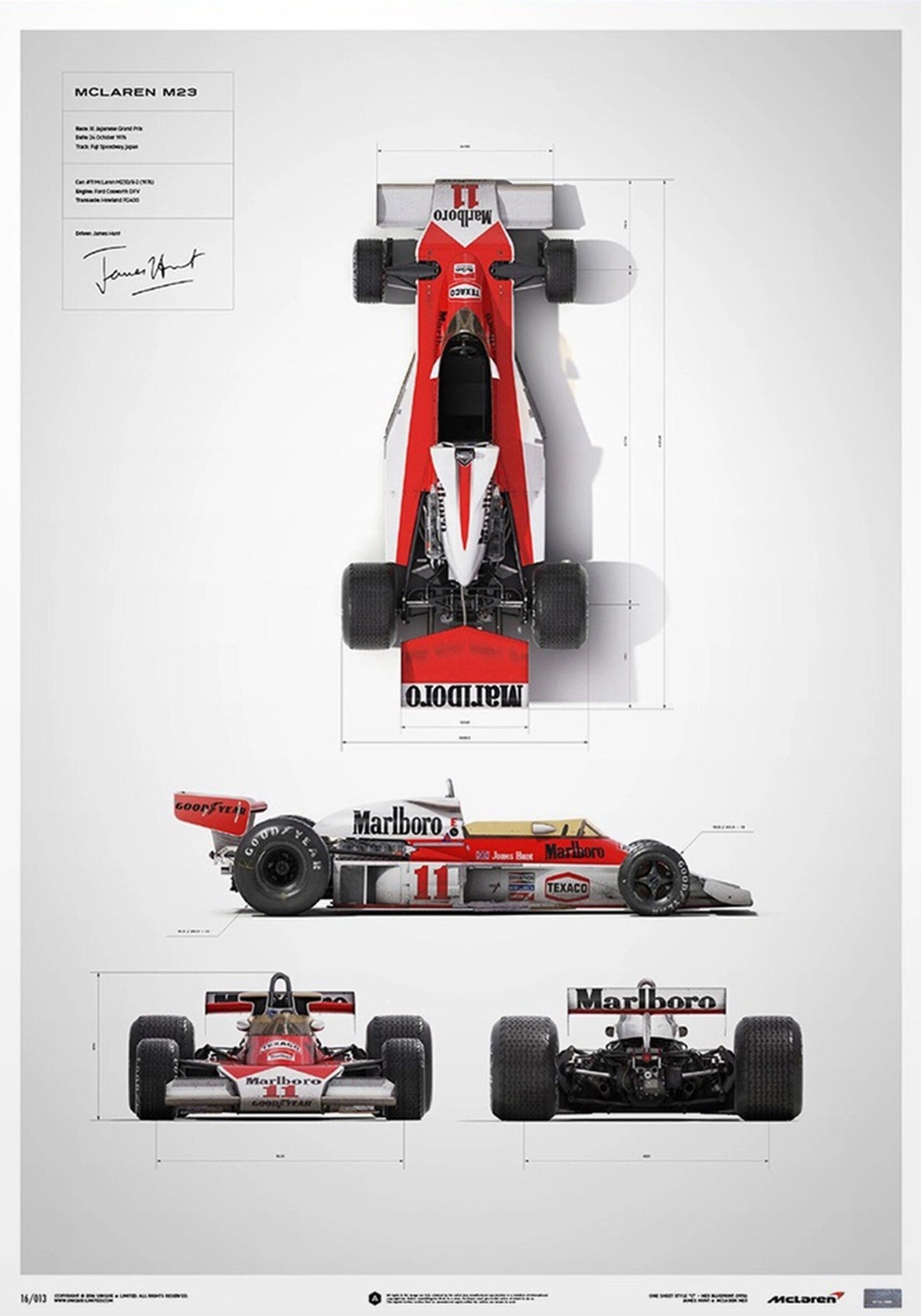 Poster Formel 1 Rennfahrer Legenden Rennwagen Ferrari I Williams Racing I Deko Print ohne Rahmen-3