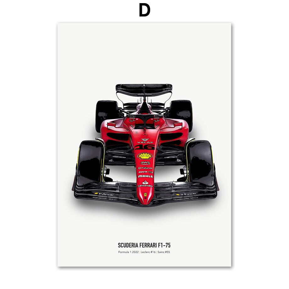 Poster Formel 1 Rennwagen Helm Rennfahrername I Deko Print ohne Rahmen-4