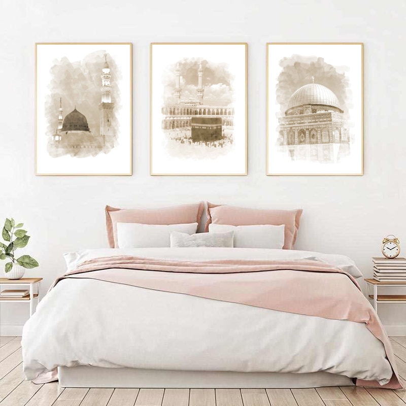 Poster Mekka Islamische Architektur I Wandbilder Wohnzimmer & Schlafzimmer I Deko Print Bilder I ohne Rahmen-2