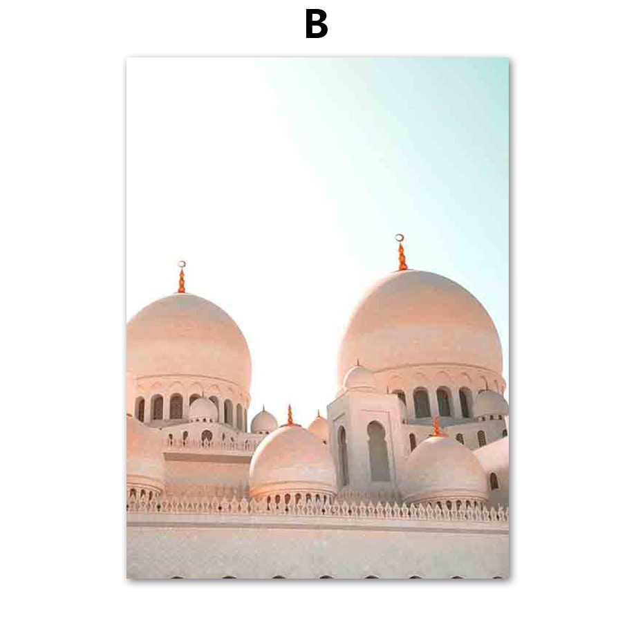 Poster Islam Abu Dhabi Moschee Arabische Architektur I Wandbilder Wohnzimmer & Schlafzimmer I Deko Print Bilder I ohne Rahmen-4