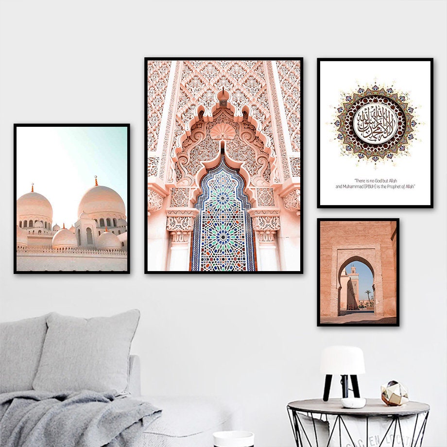 Poster Islam Abu Dhabi Moschee Arabische Architektur I Wandbilder Wohnzimmer & Schlafzimmer I Deko Print Bilder I ohne Rahmen-2