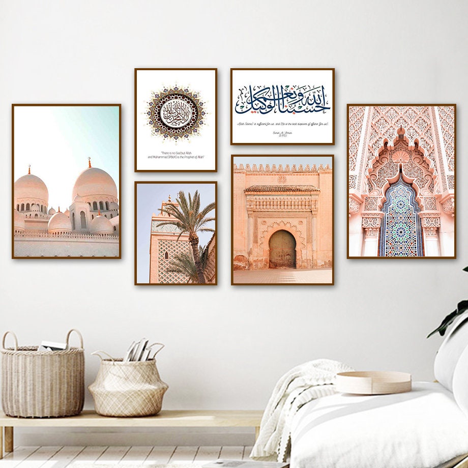 Poster Islam Abu Dhabi Moschee Arabische Architektur I Wandbilder Wohnzimmer & Schlafzimmer I Deko Print Bilder I ohne Rahmen-1