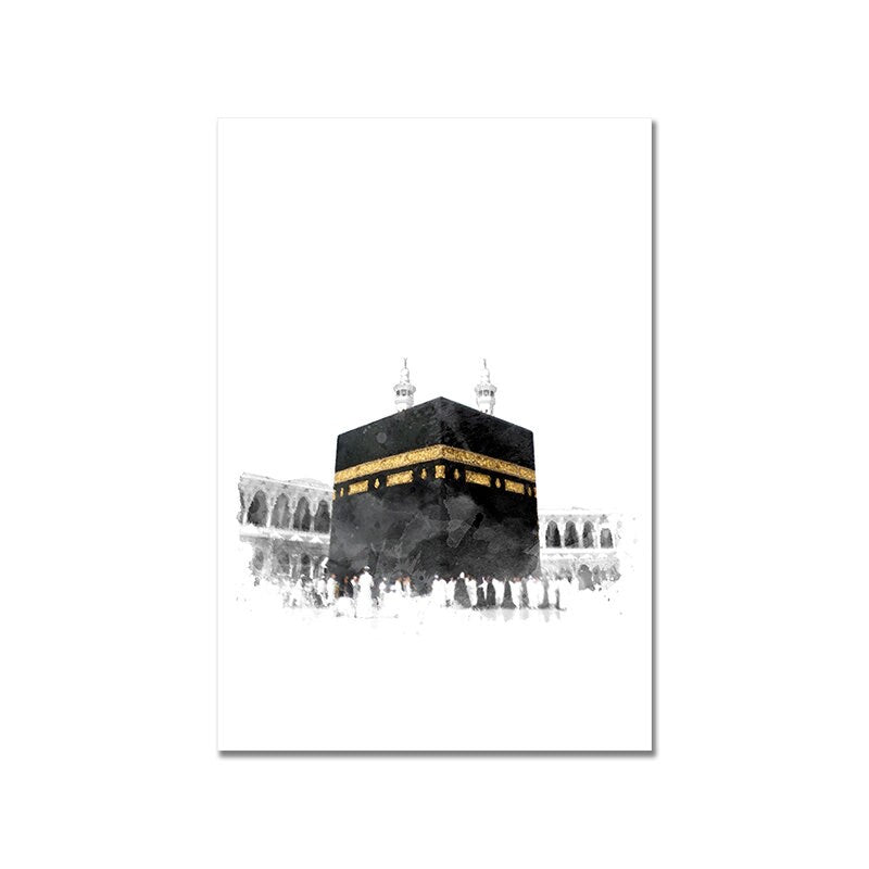 Poster Islam Al Aqsa Mosche Kaaba I Wandbilder Wohnzimmer & Schlafzimmer I Deko Print Bilder I ohne Rahmen-4