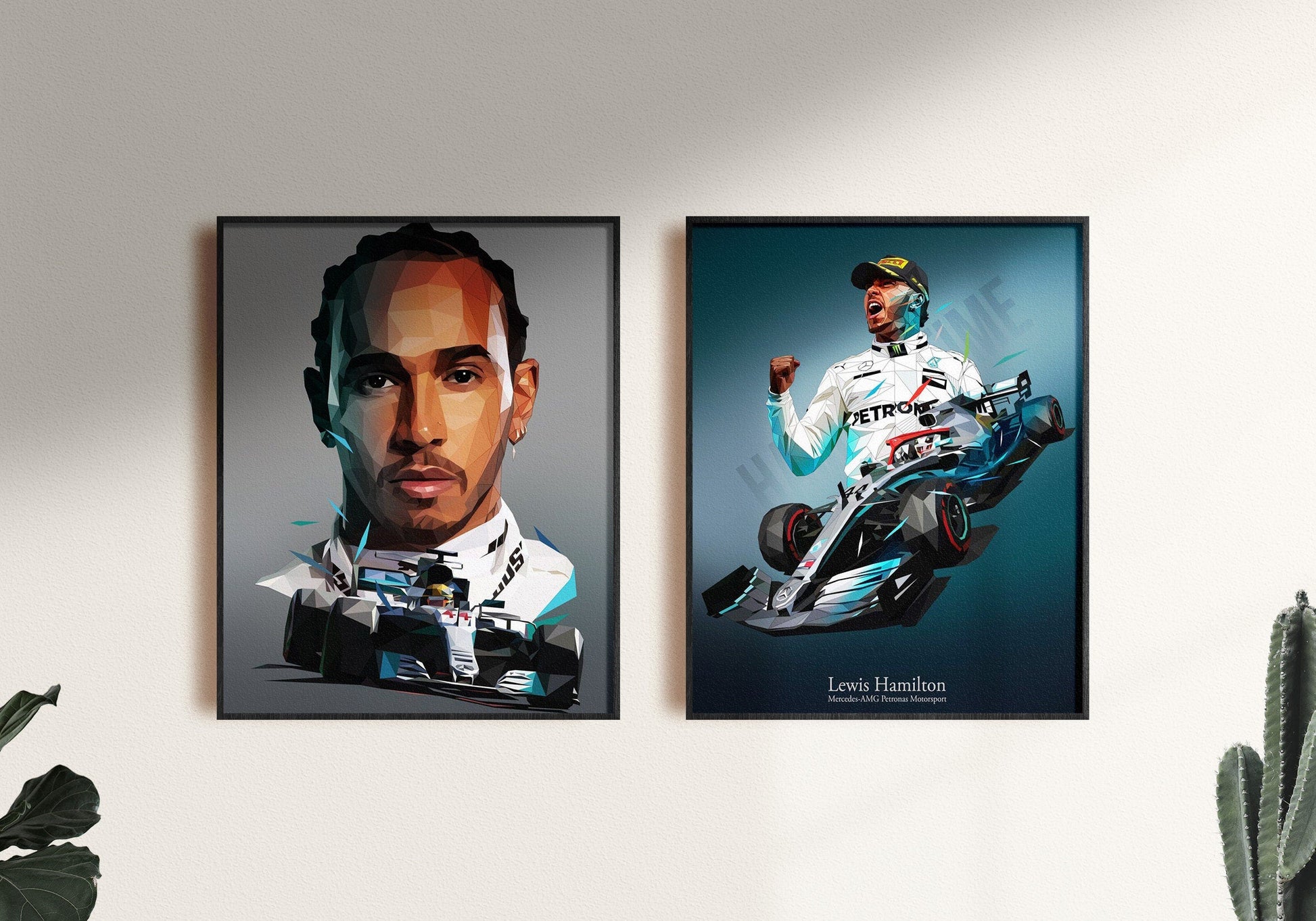 Poster Formel 1 Rennfahrer Rennwagen Lewis Hamilton I Deko Print ohne Rahmen-0