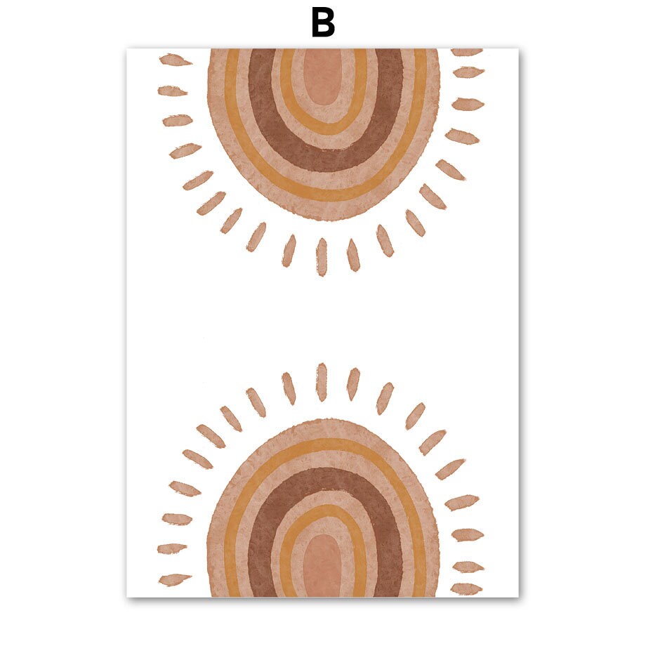 Poster Kinderzimmer Boho Sunshine Beige I Bilder Kinderzimmer & Spielzimmer I Deko Print ohne Rahmen | Bilder Set Kunstdruck-3