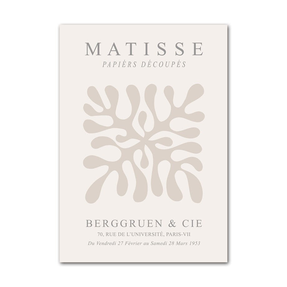 Poster Boho Abstrakt Matisse Berggruen & Cie I Bilder Wohnzimmer | Wandbilder Schlafzimmer | Deko Print ohne Rahmen | Bilder Set Kunstdruck-3