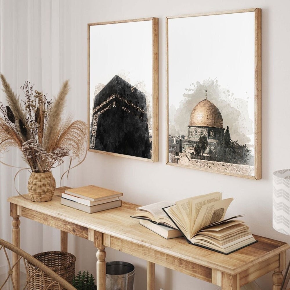 Poster Islam Moschee Mekka Kaaba I Wandbilder Wohnzimmer & Schlafzimmer I Wand Deko I Kunst Druck I ohne Rahmen-0