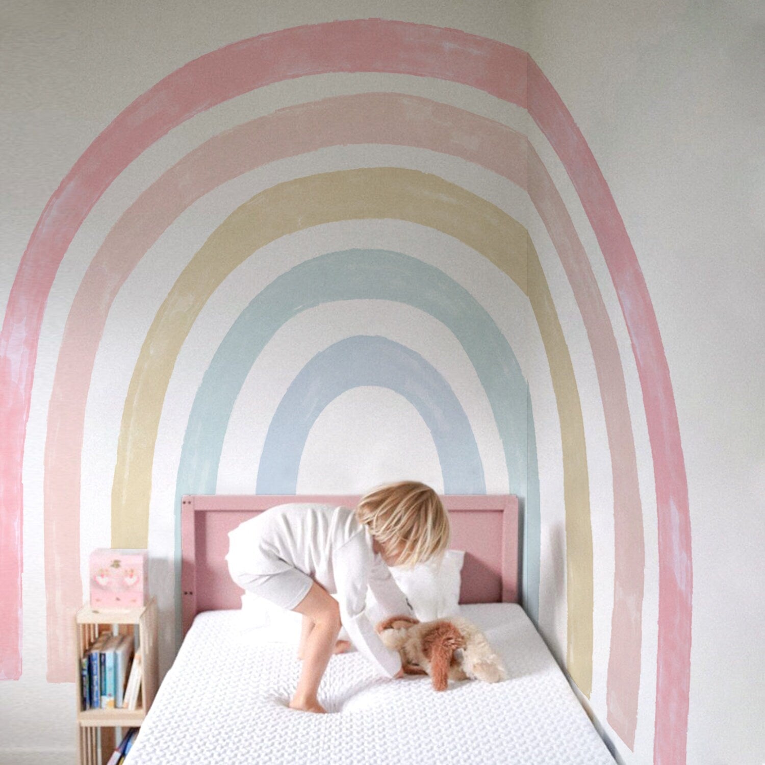 Sticker Kinderzimmer Wandaufkleber Regenbogen Bunte Farben I Wand Deko I Wandtattoos I Babyzimmer Wand Deko I Wandbild Tapete I Wasserdicht-0