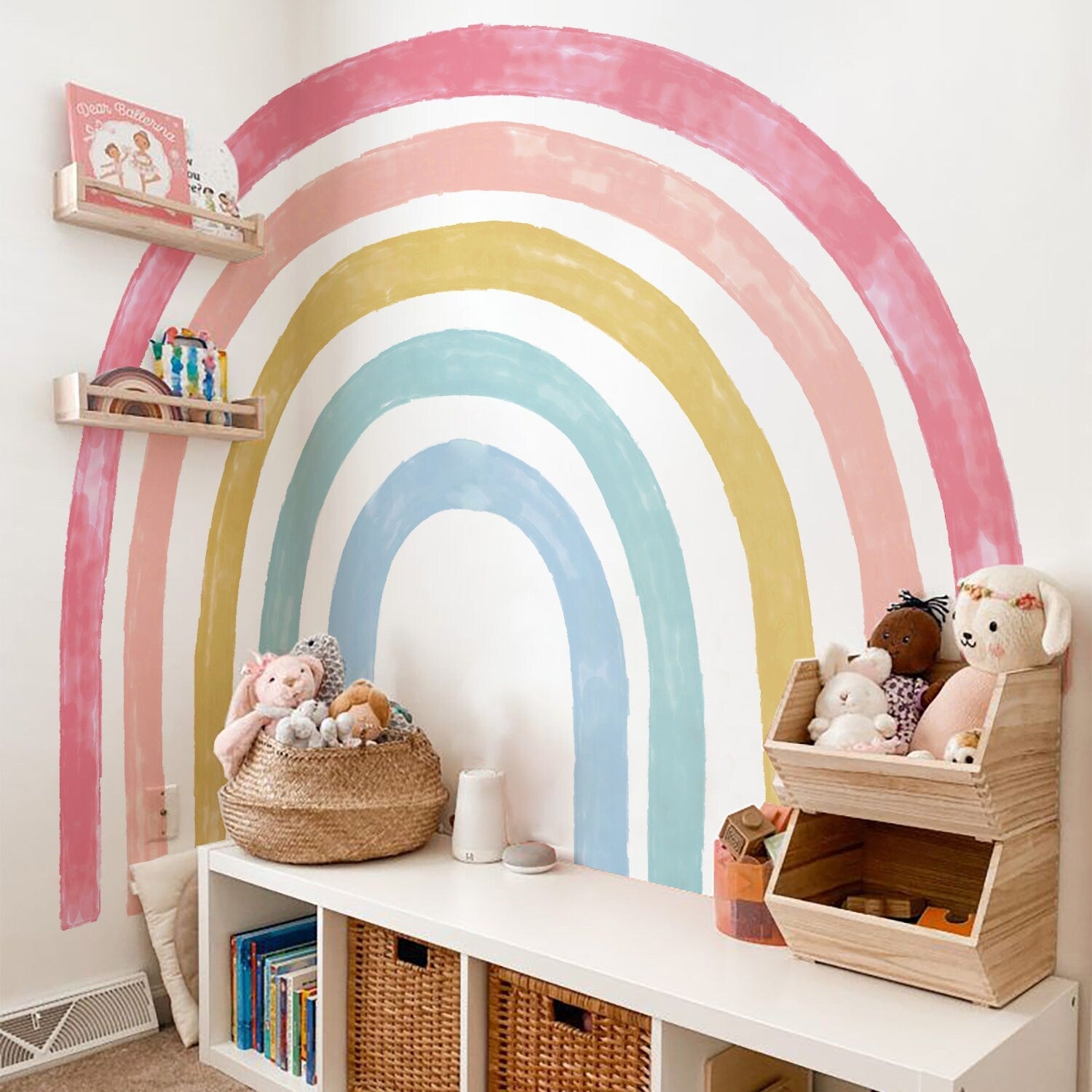 Sticker Kinderzimmer Wandaufkleber Regenbogen Bunte Farben I Wand Deko I Wandtattoos I Babyzimmer Wand Deko I Wandbild Tapete I Wasserdicht-1