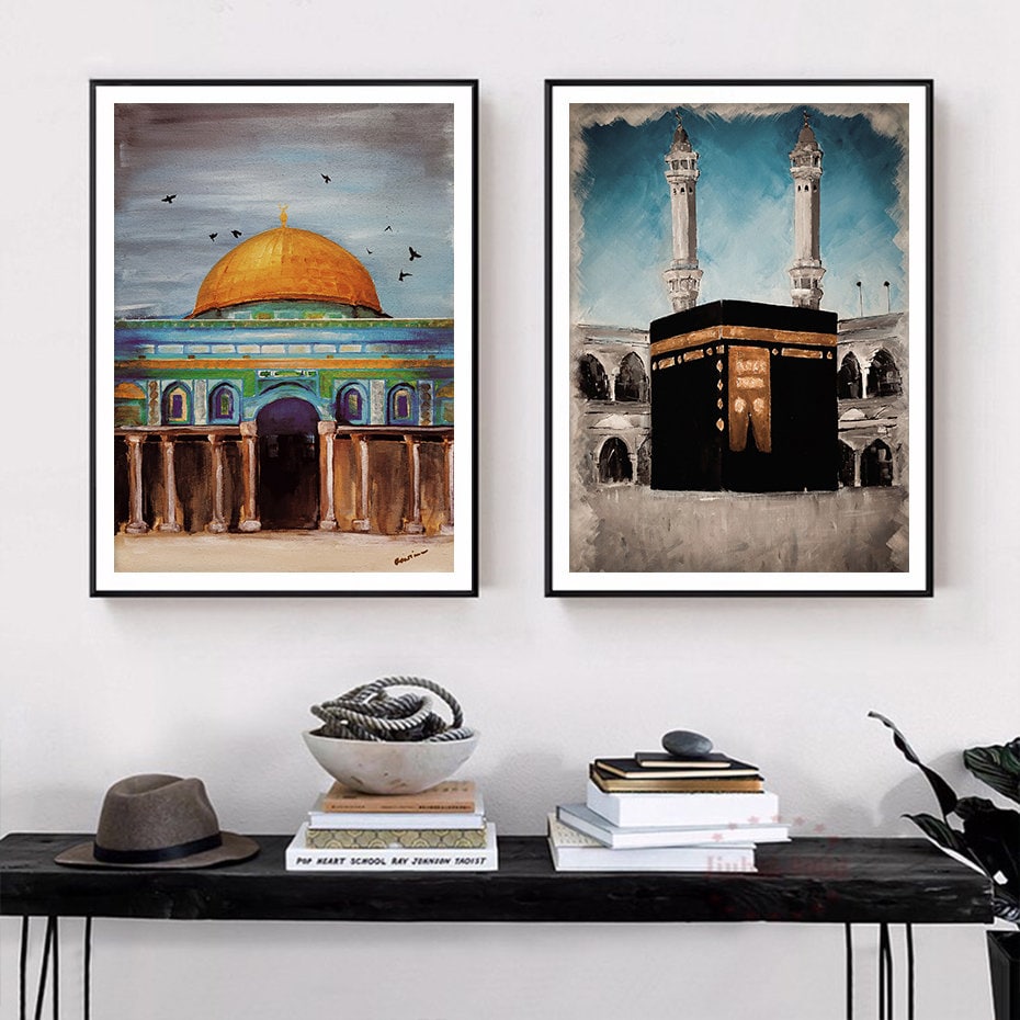 Poster Islam Al Aqsa Mosche Kaaba I Wandbilder Wohnzimmer & Schlafzimmer I Deko Print Bilder I ohne Rahmen-4