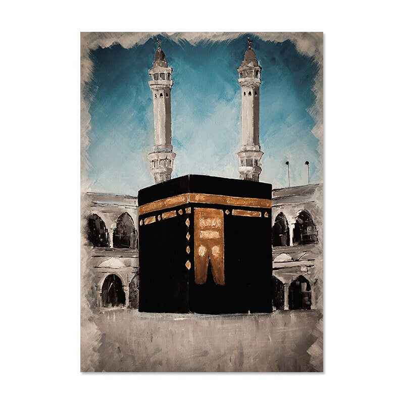 Poster Al Aqsa Moschee Kaaba Minarett I Wandbilder Wohnzimmer & Schlafzimmer I Deko Print Bilder I ohne Rahmen-5