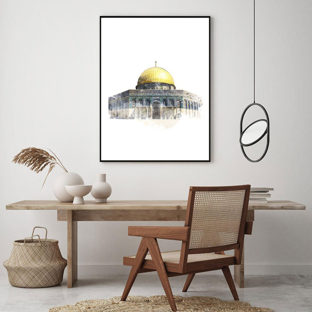 Poster Islam Al Aqsa Mosche Kaaba I Wandbilder Wohnzimmer & Schlafzimmer I Deko Print Bilder I ohne Rahmen-2