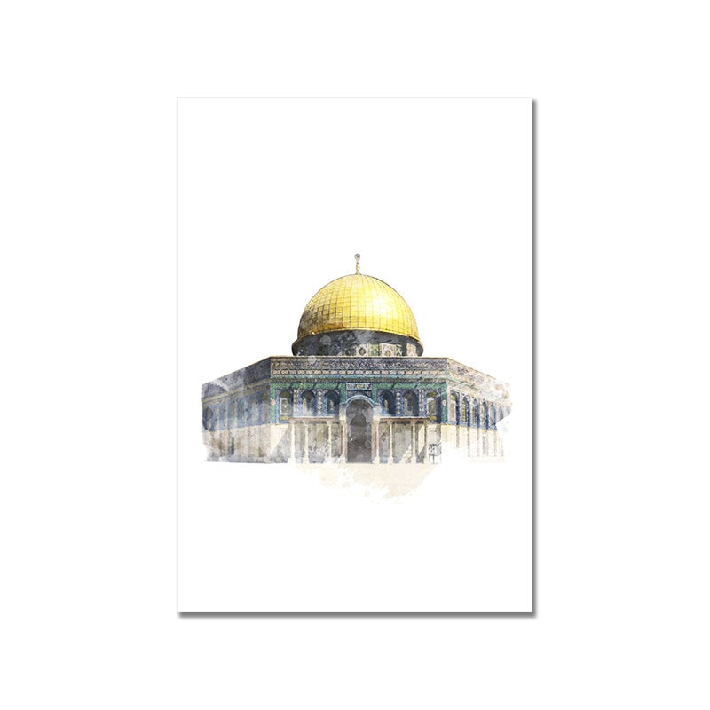 Poster Islam Al Aqsa Mosche Kaaba I Wandbilder Wohnzimmer & Schlafzimmer I Deko Print Bilder I ohne Rahmen-5