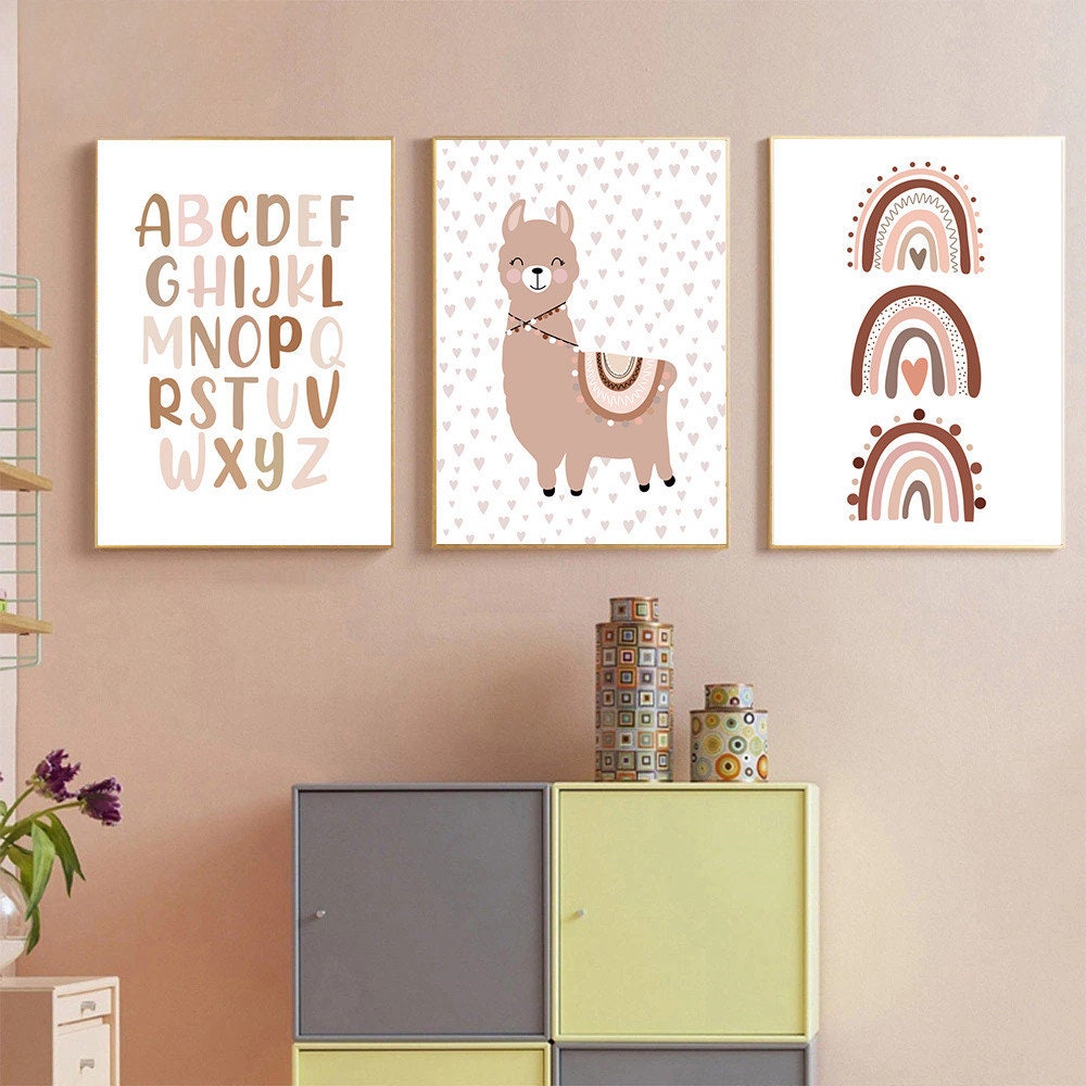 Poster Kinderzimmer Buchstaben Alphabet Boho I Kinderzimmer Bilder I Wand Deko I Kunst Druck I Deko Print I ohne Rahmen-2