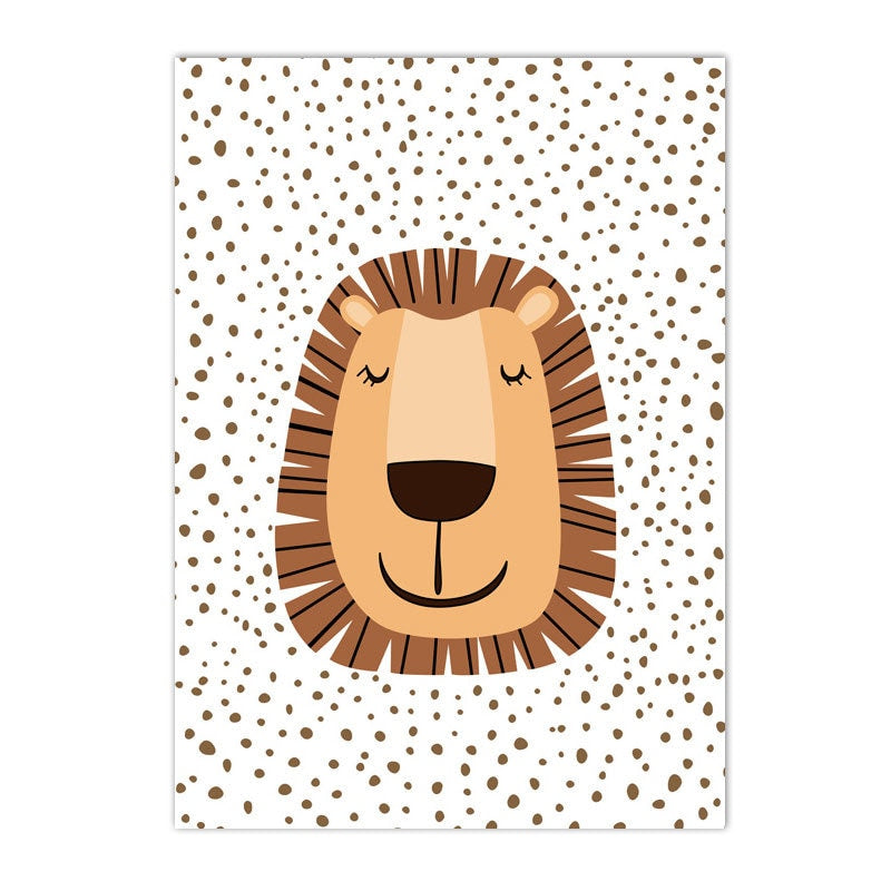 Poster Kinderzimmer Hakuna Matata Löwe Tiger gepunktet I Kinderzimmer Bilder I Wand Deko I Kunst Druck I Deko Print I ohne Rahmen-2