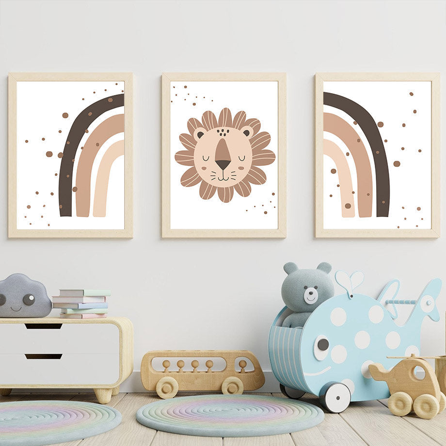 Poster Kinderzimmer Hakuna Matata Dschungel I Name Personalisiert I Kinderzimmer Bilder I Wand Deko I Kunst Druck I Deko Print I ohne Rahmen-1